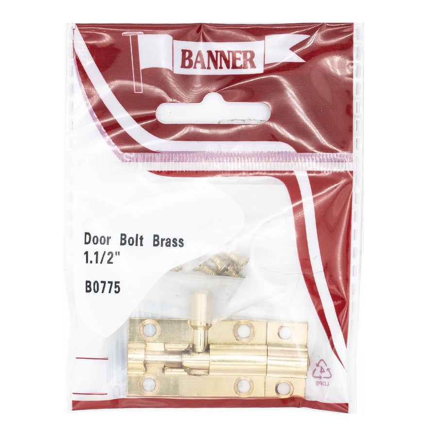 Door Bolt Brass 1.1/2-inch