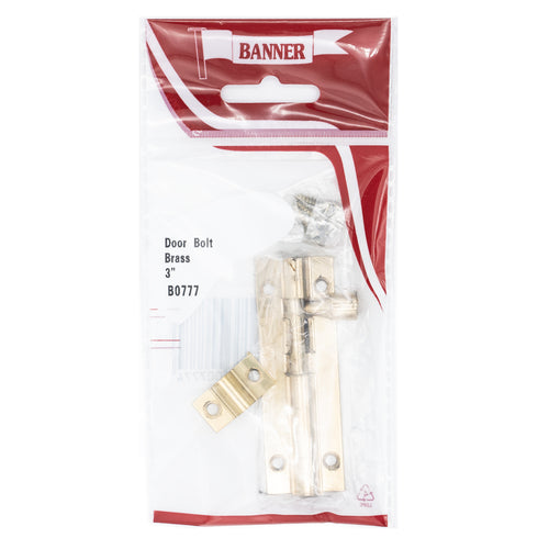 Door Bolt Brass 3-inch