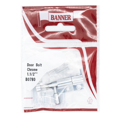 Door Bolt Chrome 1.1/2-inch