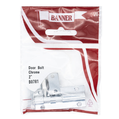 Door Bolt Chrome 2-inch