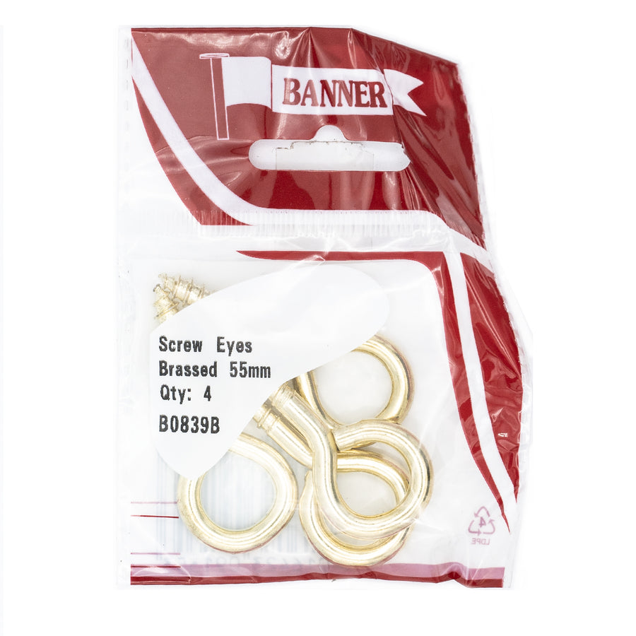 Screw Eyes 55mm EB (4 Pack)
