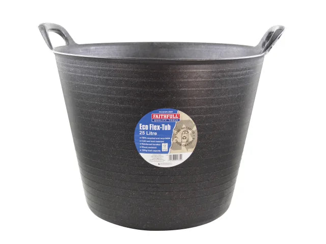 Eco Flex Tub 25 litre - Recycled Black