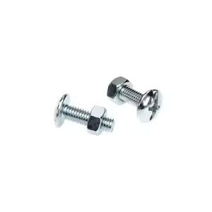 ROOFING  BOLT  AND  NUT  M6 X 16MM  BZP  (10 Pack)