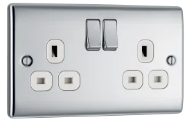 DOUBLE SOCKET  POLISHED  CHROME