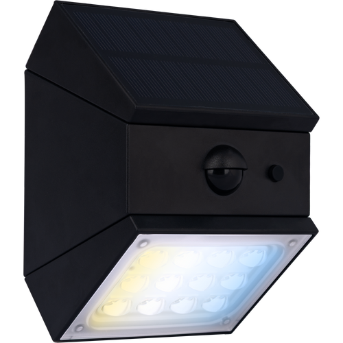 Wall Light  Rubix Solar USB-C Port, PIR & CCT, Adjustable, Black