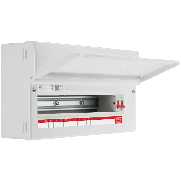 Consumer Unit 19 Module 17 Way Unpopulated with 100A Main Switch  CF19M17