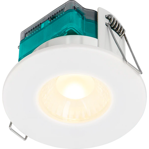 FType Essence Fire Rated Downlight 5W 515lm 3000K Dimmable IP65 White bezel - Flat