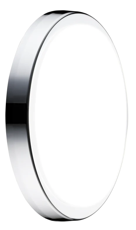 DECORATIVE INDOOR BULKHEAD 280MM WHITE &  CHROME BEZEL