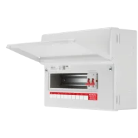 Consumer Unit 12 Module 10 Way Unpopulated with 100A Main Switch