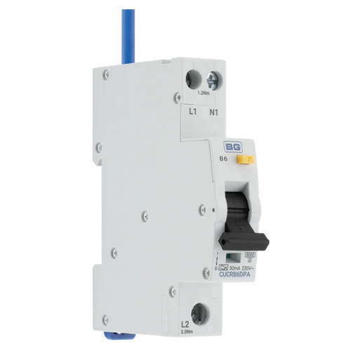 BG Bidirectional 6A 30mA B Curve Type A RCBO Double Pole 1 Module