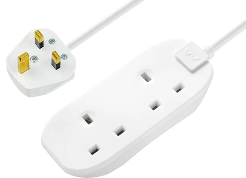 2 SOCKETS 5MTR 13A  WHITE