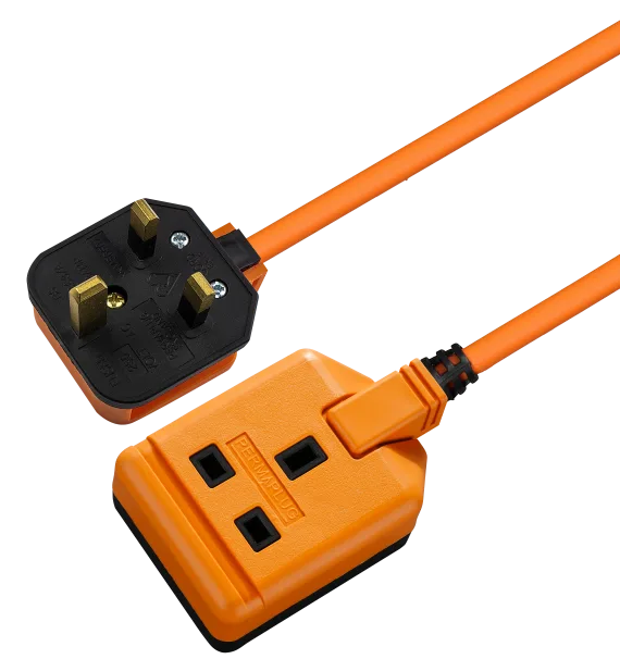 1 Socket, 5m, 13A, Orange