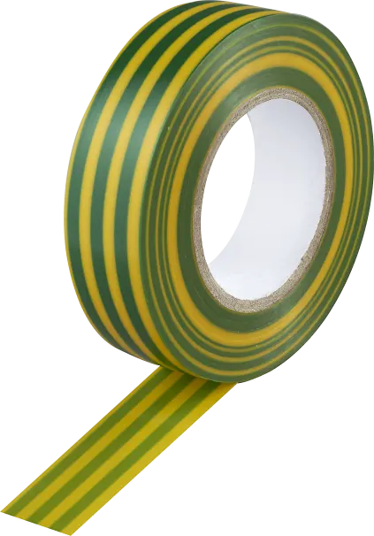 Insulation tape, green/yellow, 19mm x 20m