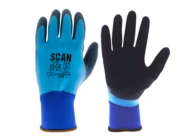 DOUBLE LATEX WATERPROOF  GLOVES SIZE 10