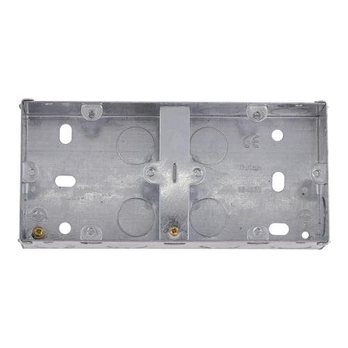 1G + 1G Dual 35mm Flush Galv Box