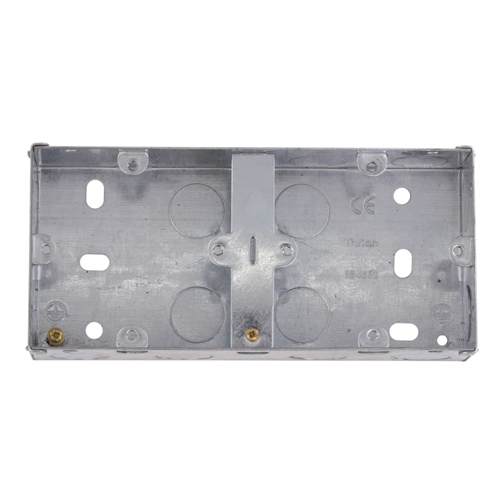 1G + 1G Dual 35mm Flush Galv Box