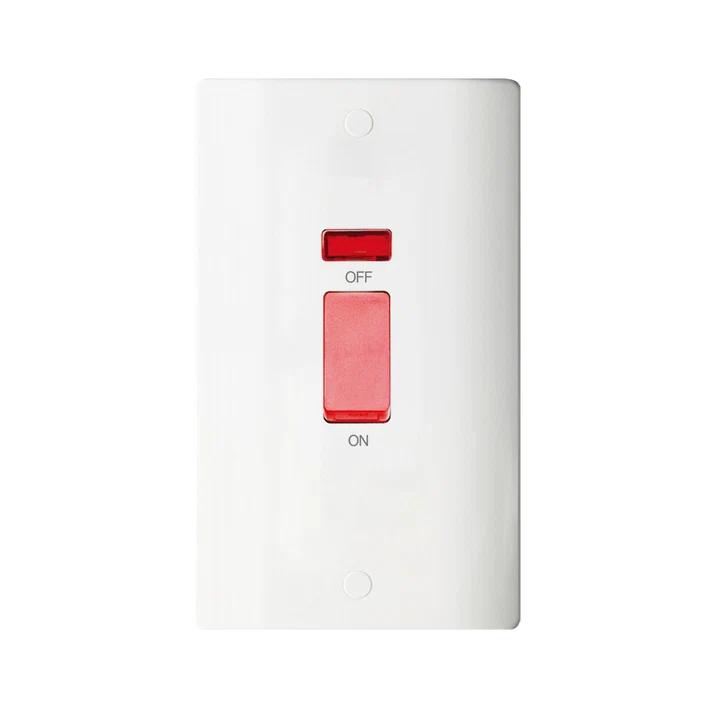 2G 45A DP Red Switch c/w Neon