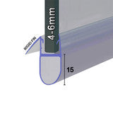 SEAL 4-6MM GLASS SHOWER SEAL WITH 15MM BUBBLE & RIGID DEF  1M