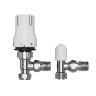 Angled Thermostatic Radiator Valve with Lockshield 15mm