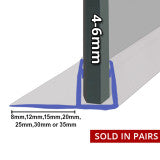 SEAL  4-6MM GLASS F-PROFILE FIN SEAL 15MM FIN 2M PAIR